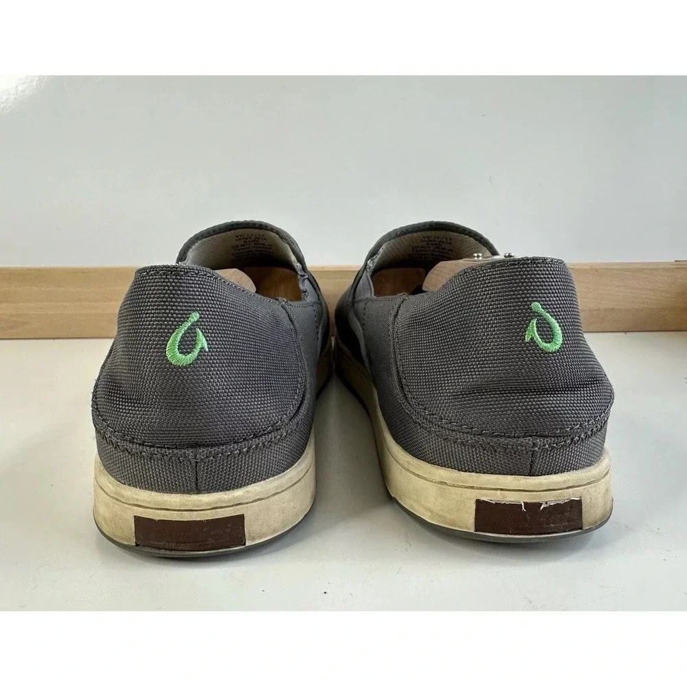 OluKai Kahu‎ Slip On Boat Shoe Loafer / Charcoal Gray / Men's Size 11